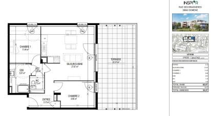 Apartment 3 rooms of 63 m² in Domène (38420)