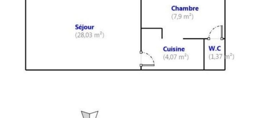Apartment 2 rooms of 41 m² in Aix-en-Provence (13100)