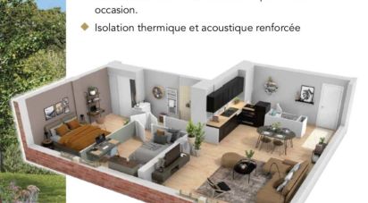 Apartment 3 rooms of 57 m² in Montigny-lès-Metz (57950)