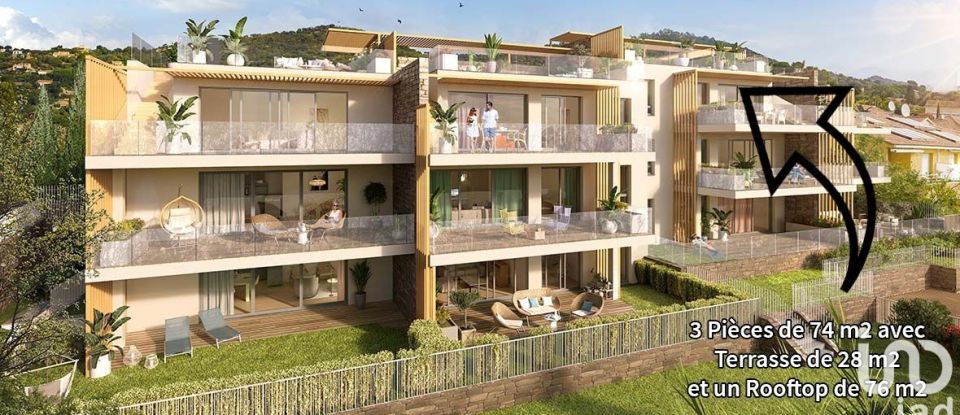 Apartment 3 rooms of 74 m² in Bormes-les-Mimosas (83230)
