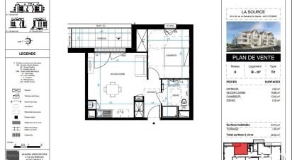 Apartment 2 rooms of 43 m² in Pornic (44210)
