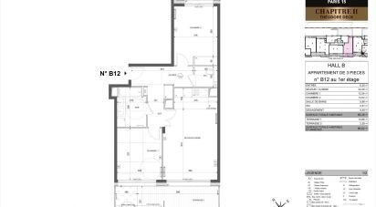 Appartement 3 pièces de 69 m² à Paris (75015)