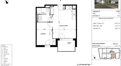 Apartment 2 rooms of 43 m² in Mimizan (40200)