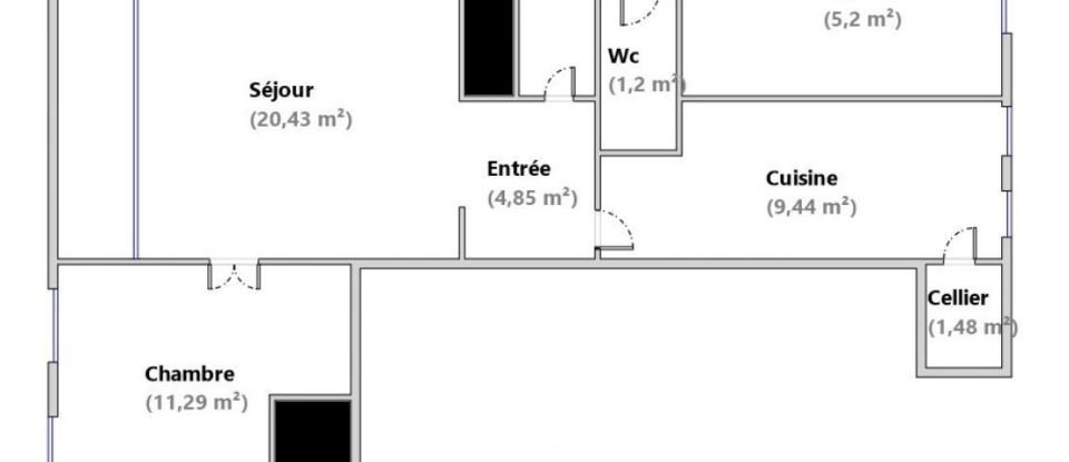 Appartement 3 pièces de 57 m² à Le Pecq (78230)