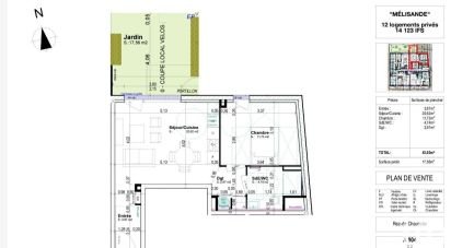 Appartement 2 pièces de 44 m² à Ifs (14123)