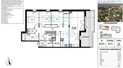 Appartement 4 pièces de 102 m² à Pau (64000)