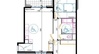 Apartment 3 rooms of 65 m² in Gaillard (74240)