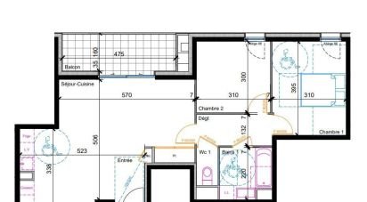 Apartment 3 rooms of 63 m² in Gaillard (74240)