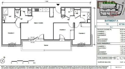 Apartment 4 rooms of 84 m² in Limoges (87100)