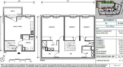 Appartement 4 pièces de 90 m² à Limoges (87100)