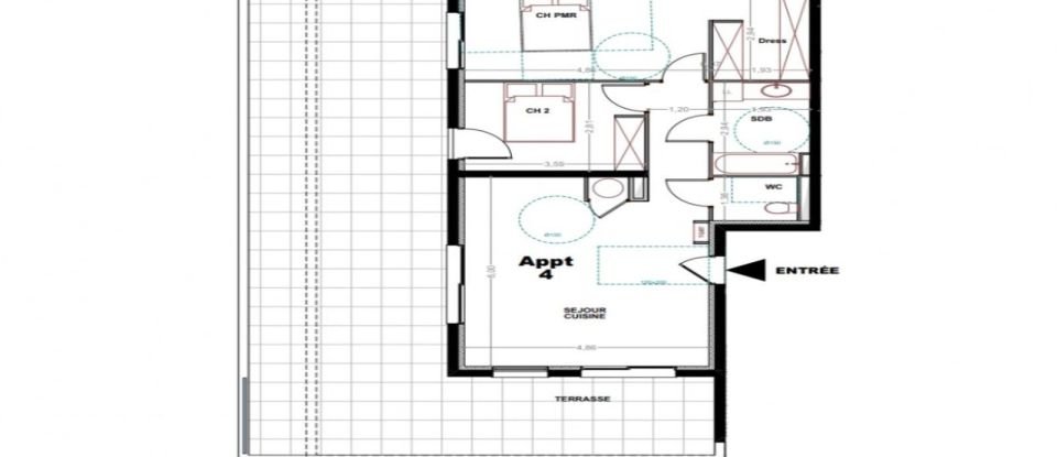 Appartement 3 pièces de 69 m² à Palavas-les-Flots (34250)