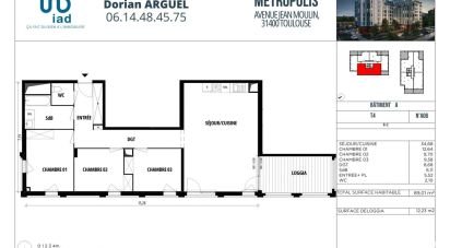 Appartement 4 pièces de 89 m² à Toulouse (31400)
