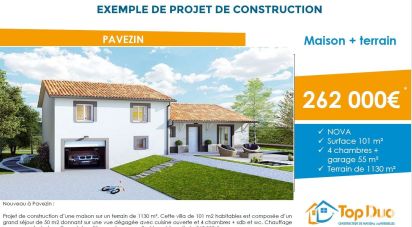 Land of 1,129 m² in Pavezin (42410)