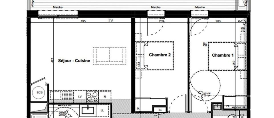 Appartement 3 pièces de 59 m² à Le Grau-du-Roi (30240)