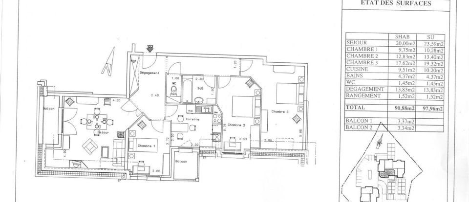 Appartement 4 pièces de 91 m² à Sélestat (67600)