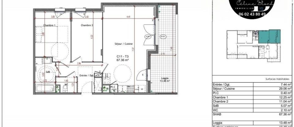 Apartment 3 rooms of 67 m² in Martigues (13500)