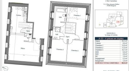 Appartement 4 pièces de 96 m² à Bougival (78380)