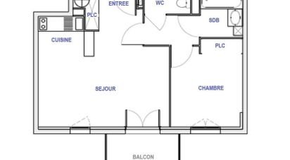 Appartement 2 pièces de 41 m² à Honfleur (14600)