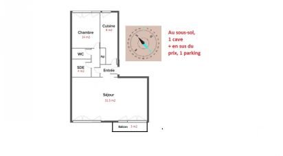 Appartement 3 pièces de 74 m² à Neuilly-sur-Seine (92200)