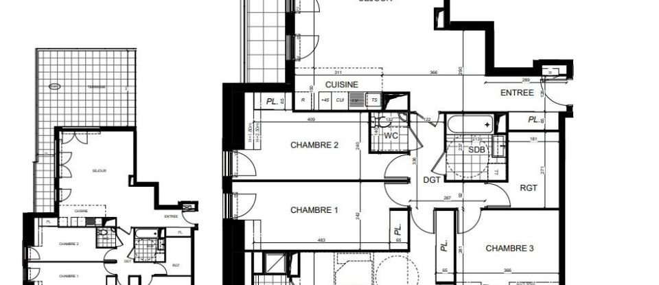 Apartment 5 rooms of 124 m² in Brunoy (91800)