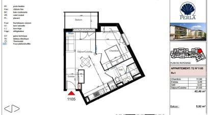 Appartement 2 pièces de 42 m² à La Teste-de-Buch (33260)