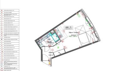 Apartment 1 room of 36 m² in Caen (14000)