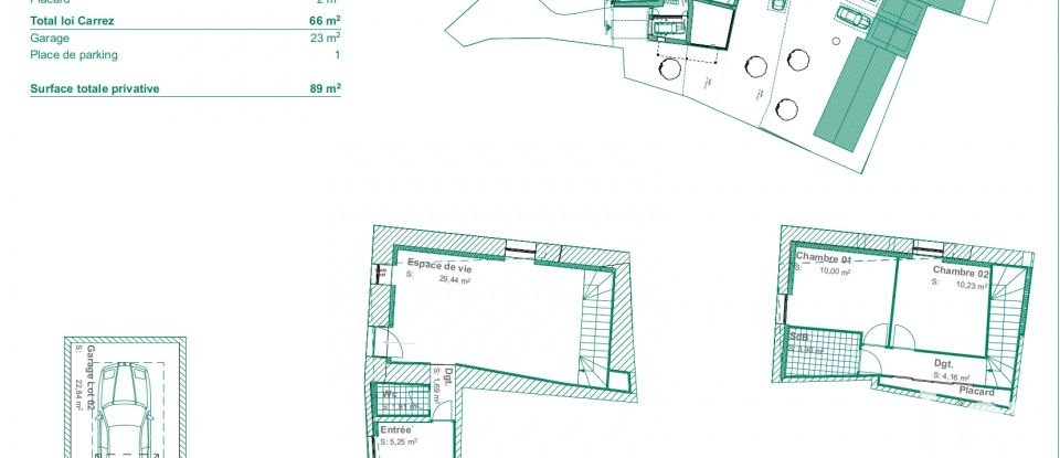 Appartement 3 pièces de 66 m² à Bernin (38190)