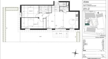 Appartement 3 pièces de 69 m² à La Tour-de-Salvagny (69890)