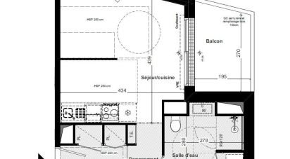 Apartment 1 room of 33 m² in Questembert (56230)