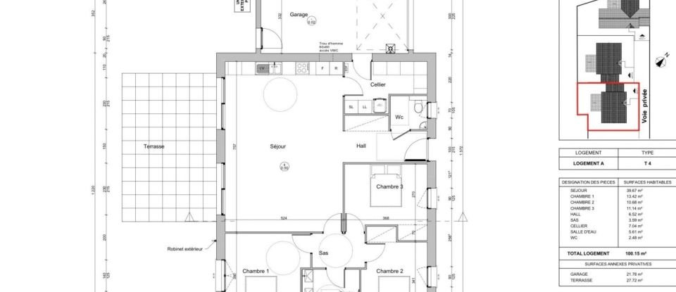 Maison 4 pièces de 100 m² à Haute-Goulaine (44115)