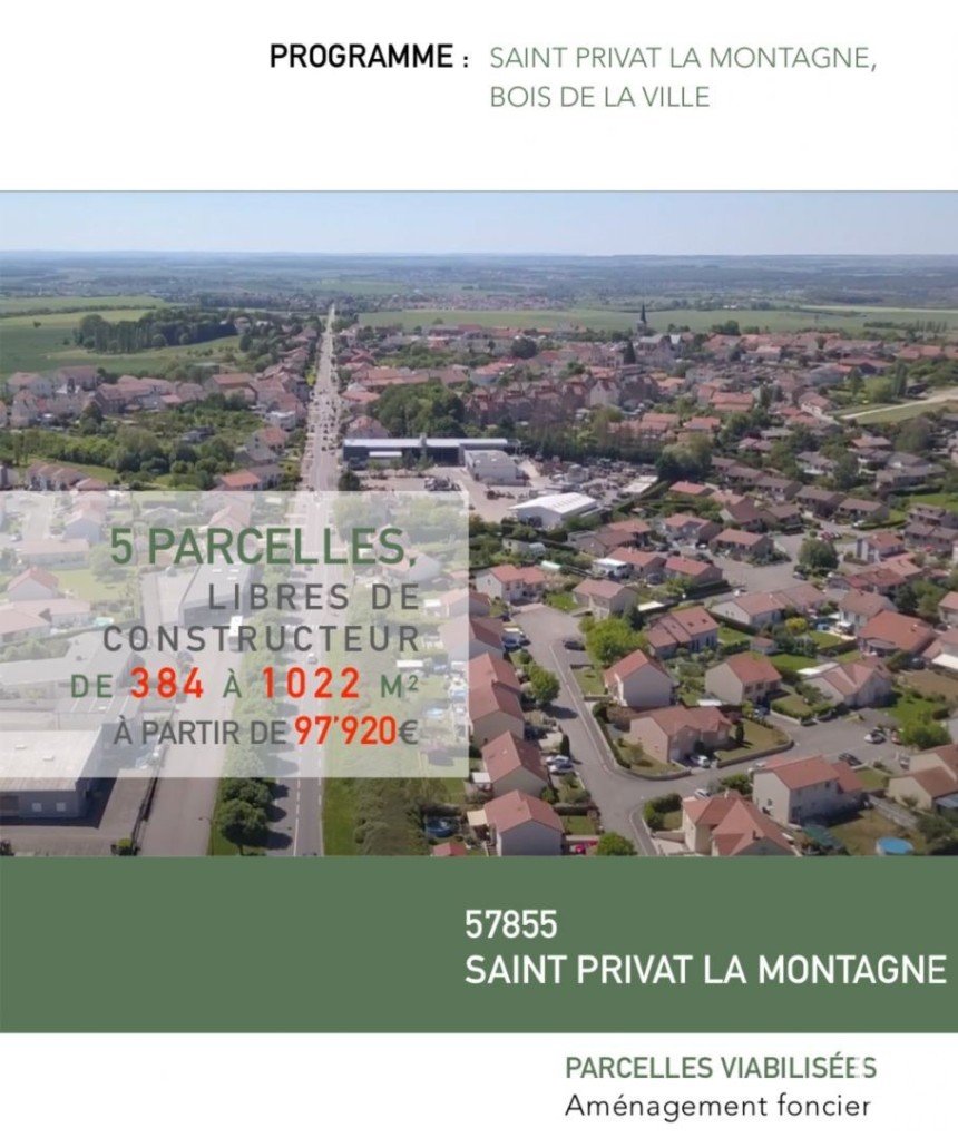 Terrain de 384 m² à Saint-Privat-la-Montagne (57855)