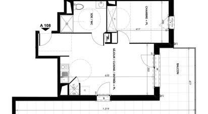 Appartement 2 pièces de 43 m² à Pau (64000)