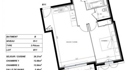Appartement 3 pièces de 65 m² à Le Rouret (06650)