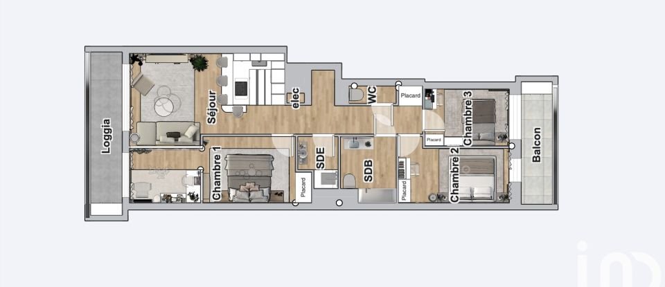 Appartement 4 pièces de 84 m² à Bagneux (92220)