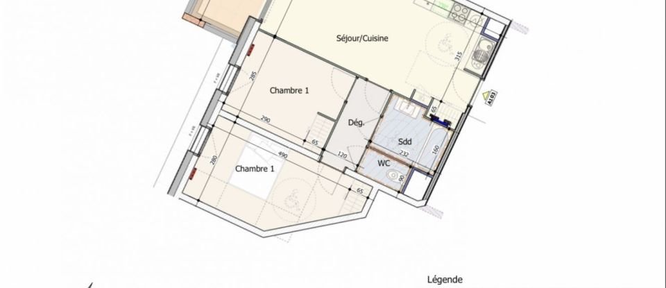 Appartement 3 pièces de 57 m² à Briançon (05100)
