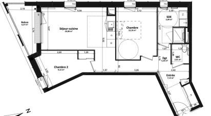 Appartement 3 pièces de 62 m² à Fleury-sur-Orne (14123)