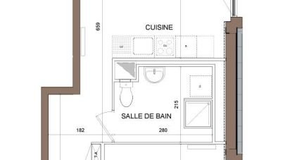 Apartment 2 rooms of 44 m² in Pontoise (95300)