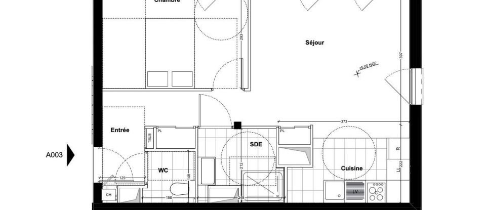 Appartement 2 pièces de 51 m² à Cabourg (14390)