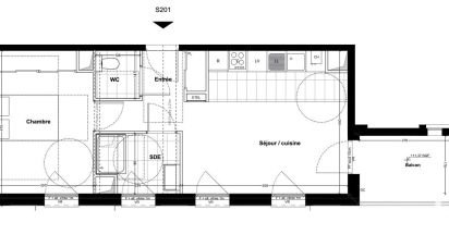 Appartement 2 pièces de 44 m² à Cabourg (14390)