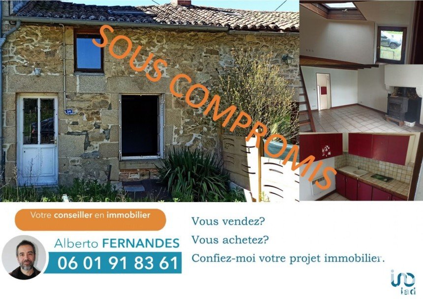 Maison 3 pièces de 45 m² à Oradour-sur-Glane (87520)