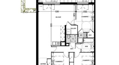 Appartement 4 pièces de 89 m² à Soustons (40140)