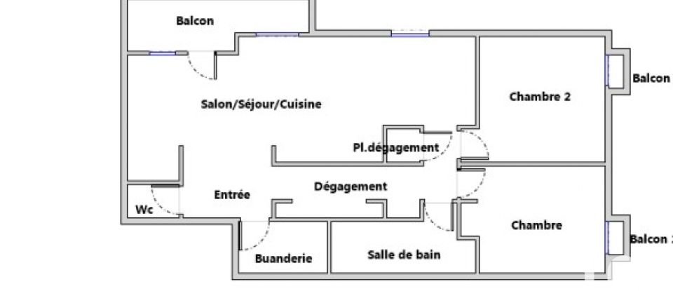 Apartment 4 rooms of 75 m² in Frontignan (34110)