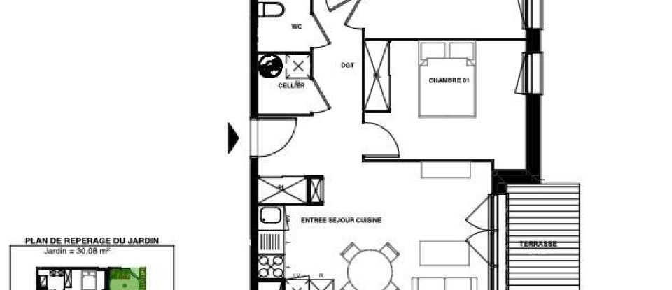 Apartment 3 rooms of 60 m² in Audenge (33980)
