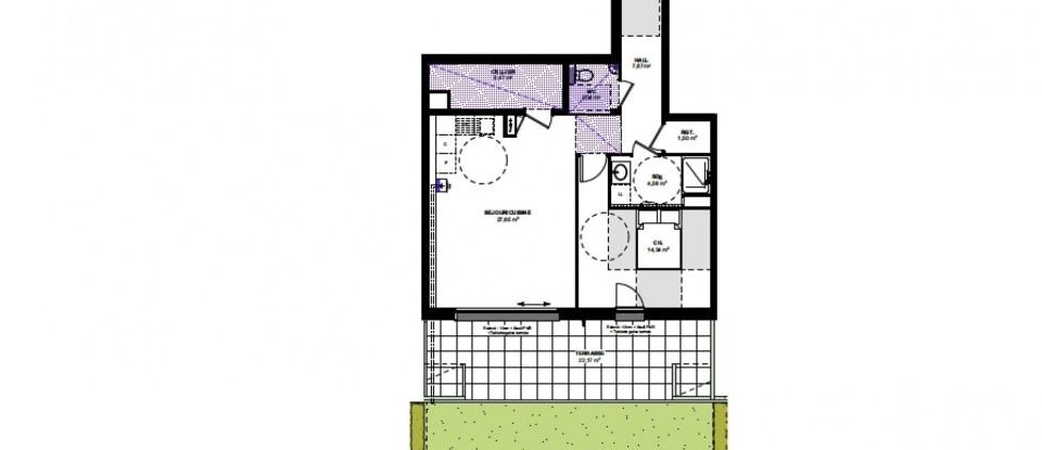 Apartment 2 rooms of 64 m² in Brunstatt-Didenheim (68350)