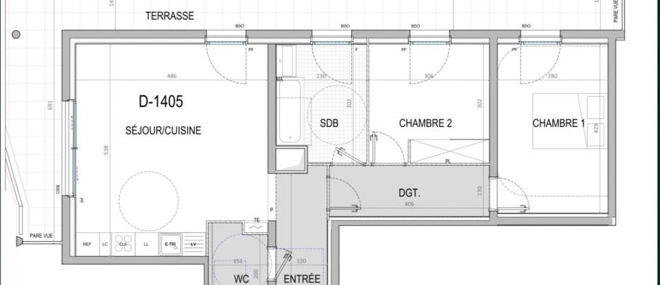 Appartement 3 pièces de 67 m² à Nice (06200)