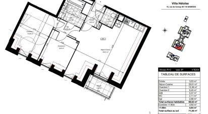 Appartement 3 pièces de 66 m² à Sannois (95110)