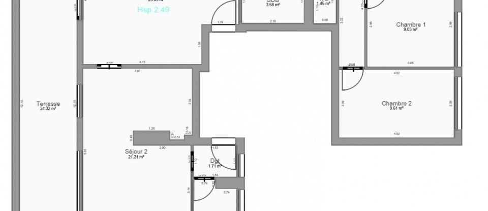 Apartment 2 rooms of 34 m² in Paris (75013)
