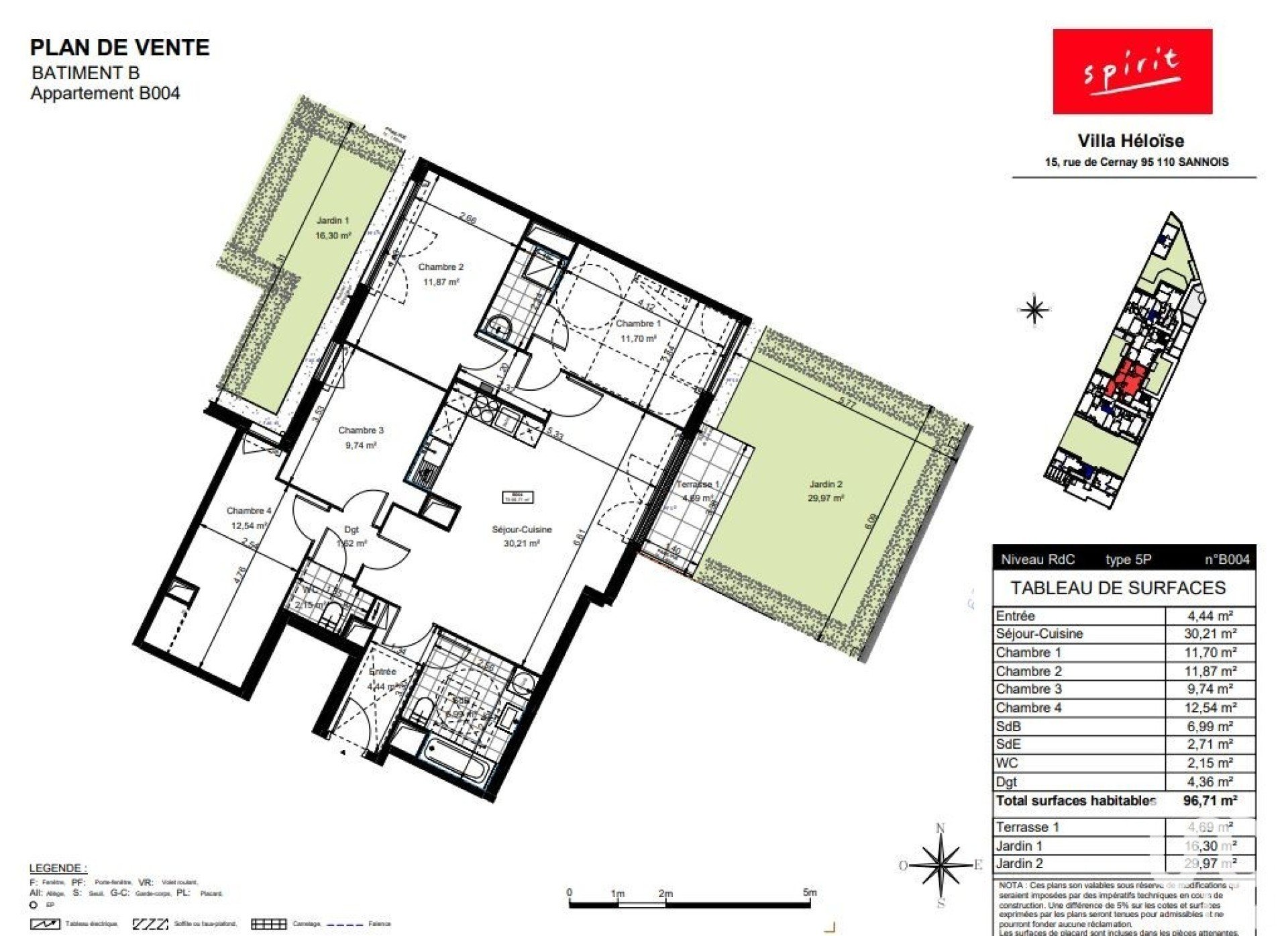 Appartement a louer sannois - 5 pièce(s) - 96 m2 - Surfyn