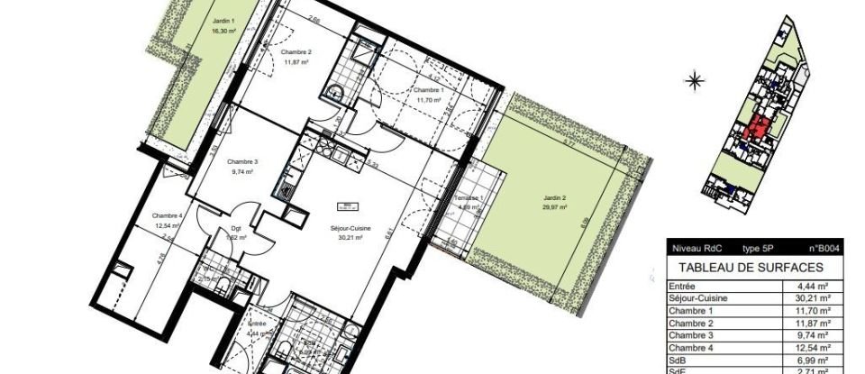 Appartement 5 pièces de 96 m² à Sannois (95110)