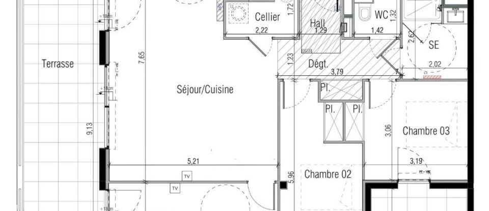 Appartement 4 pièces de 91 m² à Béziers (34500)